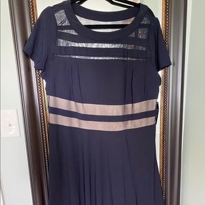Navy Striped Dress